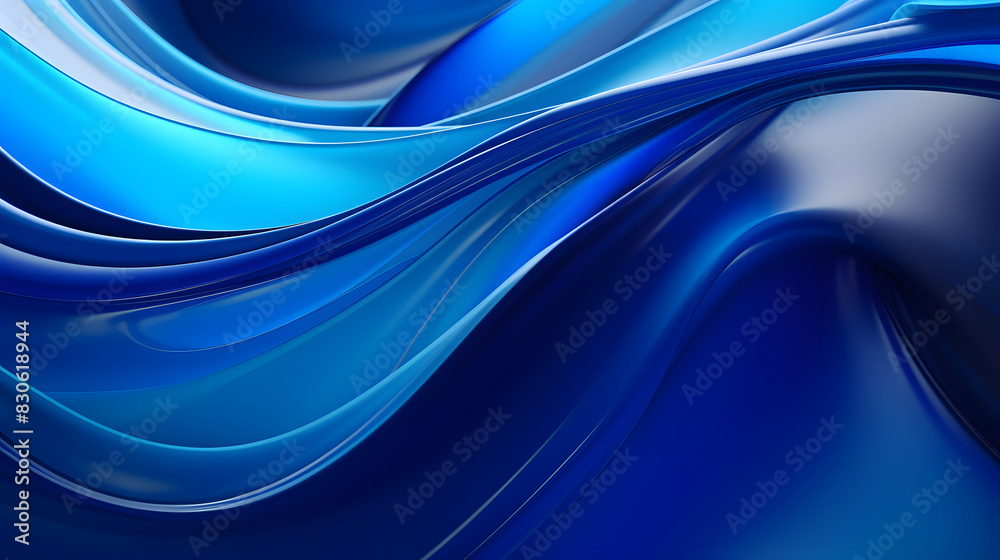 Fototapeta premium Digital cosmic blue colors abstract Liquid poster web background