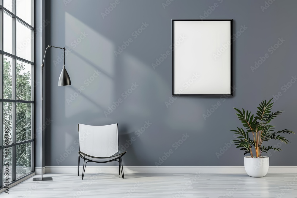 Frame mockup, the endless horizon captured in a painting brings a sense of boundless space to any interior Frame mockup, the endless horizon captured in a painting brings a sense of boundless space to any interior