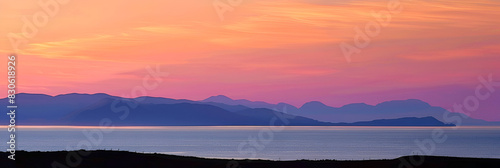 Sunset across the Irish Sea and Furness Peninsula,
Amazing colorful sunset at Las Cabanas beach photo