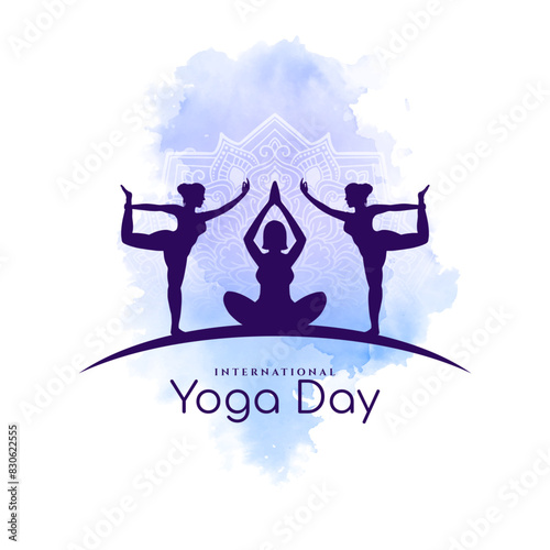 International Yoga day 21st june celebration background