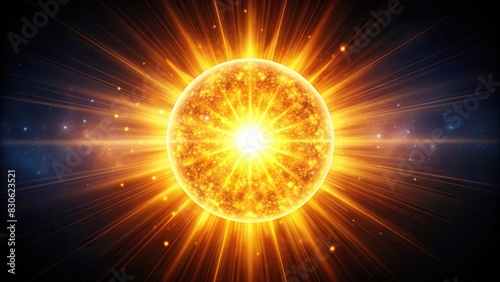 glowing sun special lens flare effect isolated on background