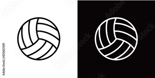 シンプルなバレーボールのアイコン