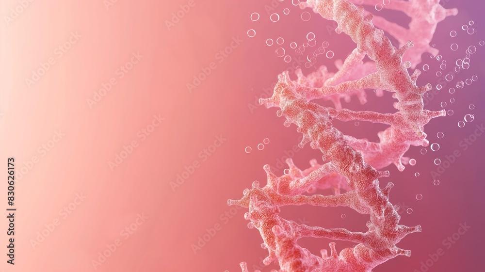 Obraz premium DNA Chromosomal Helix Biochemical Illustration in Vibrant Colors