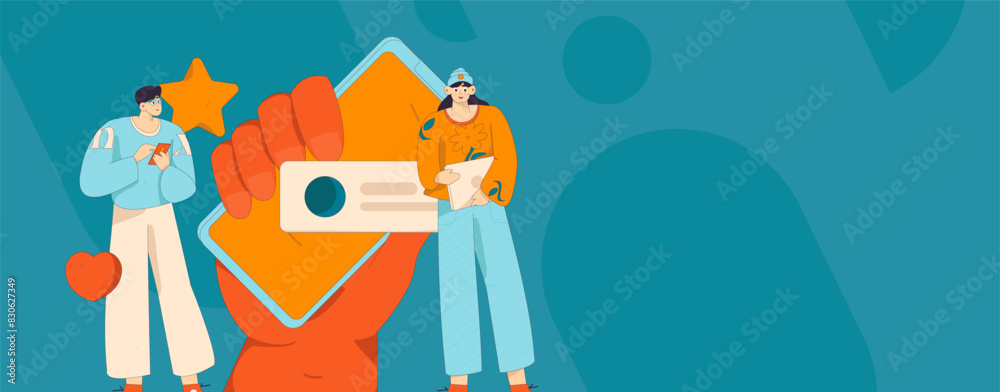Virtual characters social communication concept business flat vector hand drawn illustration
Virtual characters social communication concept business flat vector hand drawn illustration