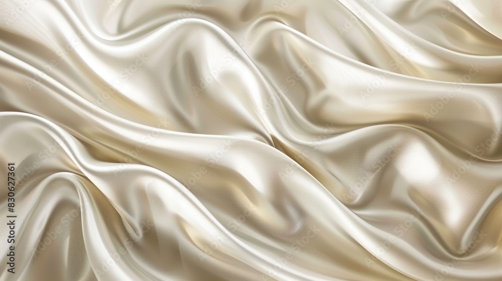Glamorous white gold abstract background inspired by the texture of satin waves, ideal for elegant wallpaper Glamorous white gold abstract background inspired by the texture of satin waves, ideal for elegant wallpaper
