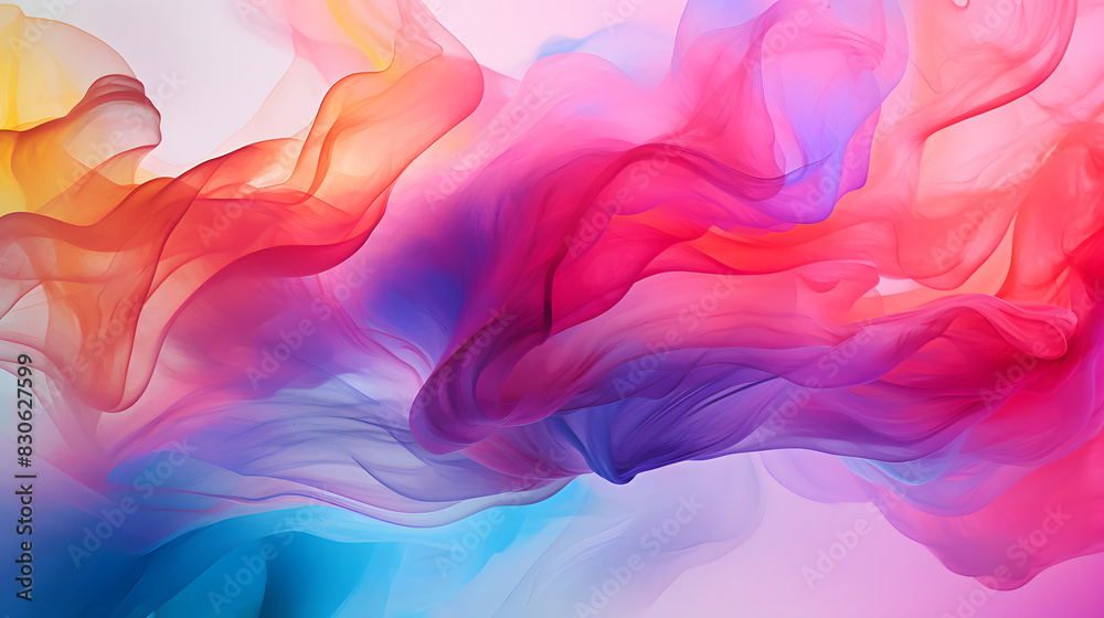 Obraz premium Digital colorful vibrant curves abstract poster web background