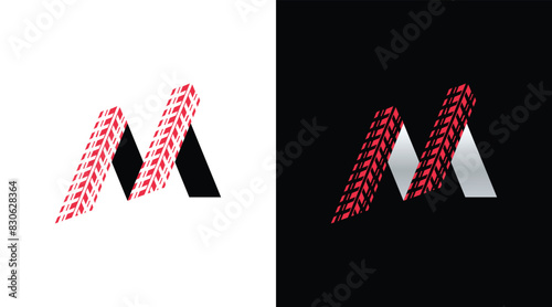 automotive 4x4 offroad logo template. Letter wheel vector