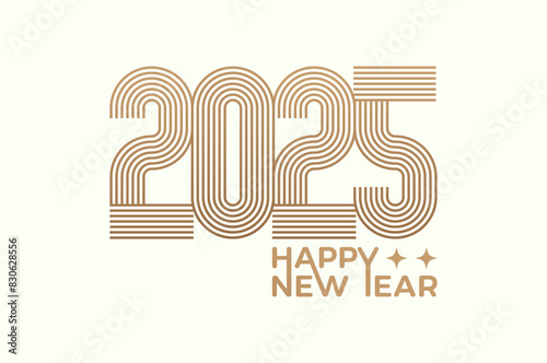 Photography New Year 2025 Logo design inspiration, flat design logo template element, vector