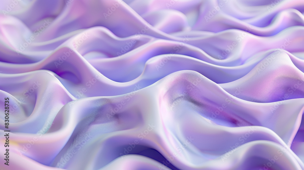 Obraz premium Serene Pastel Waves Abstract Fabric Background