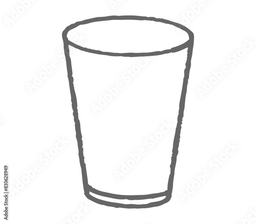 空っぽのグラスのイラスト
　　