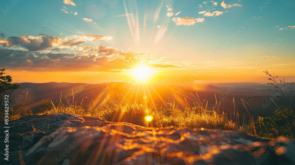 Majestic Sunreborn Over Mountain Range. Breathtaking Image Analysis Majestic Sunreborn Over Mountain Range. Breathtaking Image Analysis