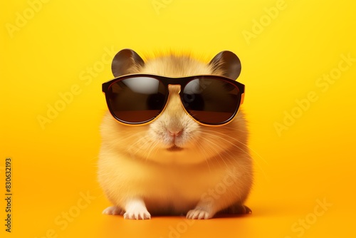a hamster wearing sunglasses