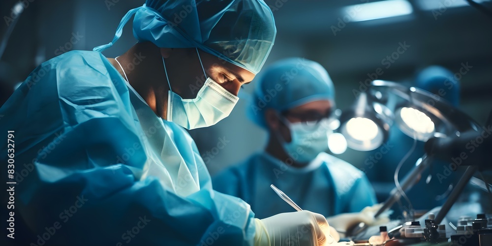 Focused team of doctors in hospital setting with enhanced human element. Concept Teamwork, Medical Professionals, Hospital Setting, Compassionate Care, Human Connection Focused team of doctors in hospital setting with enhanced human element. Concept Teamwork, Medical Professionals, Hospital Setting, Compassionate Care, Human Connection