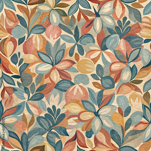 Abstract pastel fabric seamless pattern