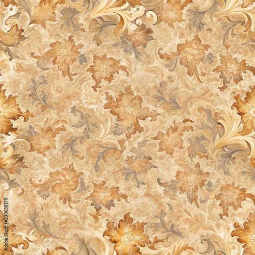 grunge floral vintage wallpaper in seamless pattern