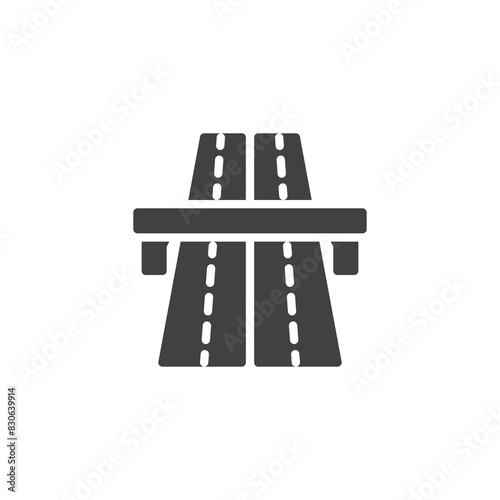 Highway road vector icon