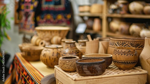 Crafts displayed at the traditional crafts exhibition