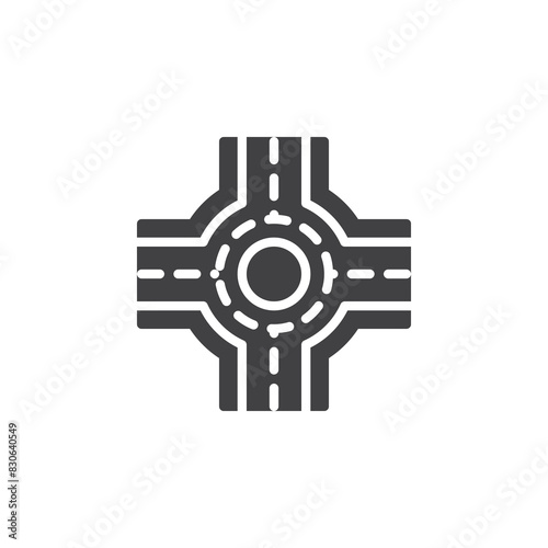 Roundabout sign vector icon
