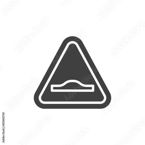 Speed Bump roadsign vector icon