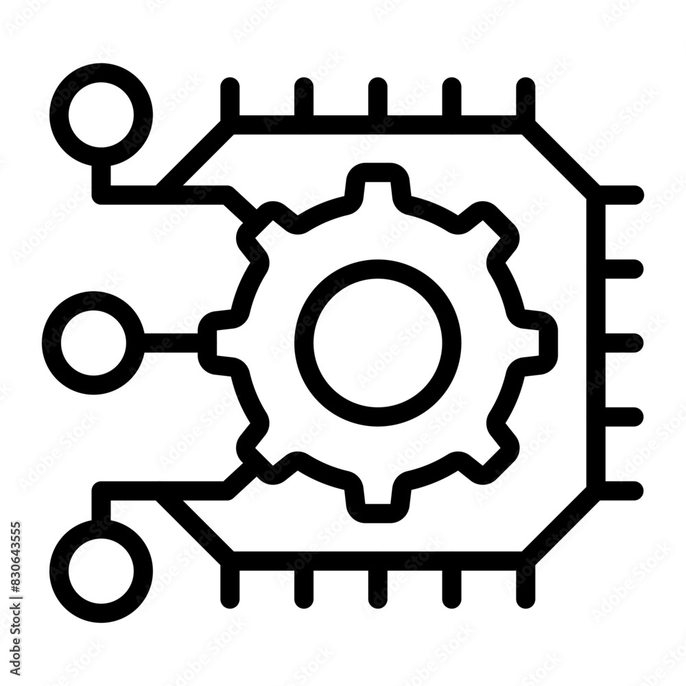 Machine Learning Vector Line Icon Design Machine Learning Vector Line Icon Design