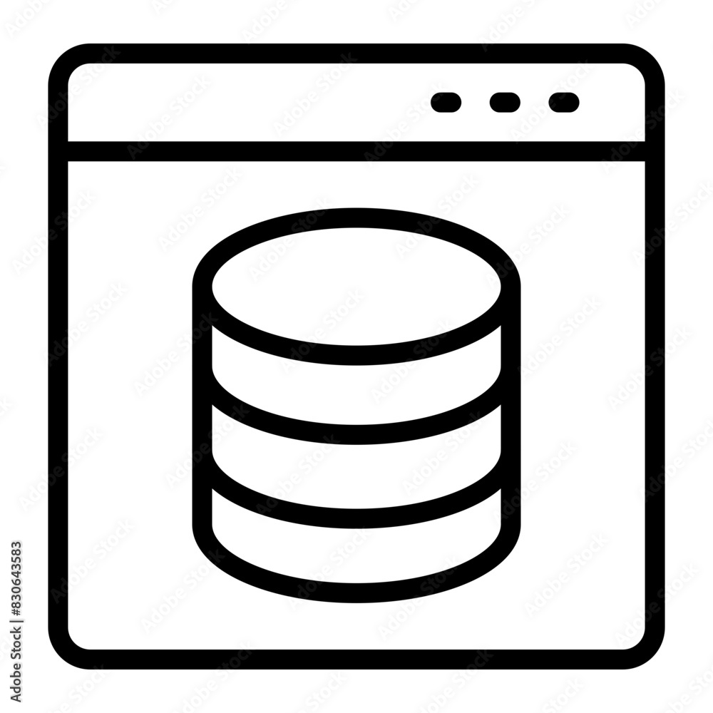 Big Data Vector Line Icon Design Big Data Vector Line Icon Design