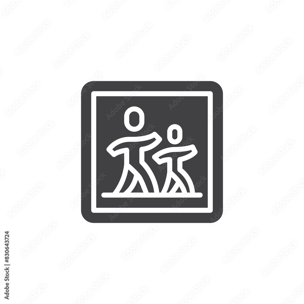 School zone roadsign vector icon School zone roadsign vector icon