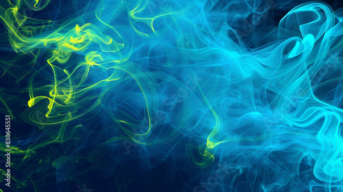 Azure smoke coupled with neon yellow creates a cool, invigorating setting for live events,