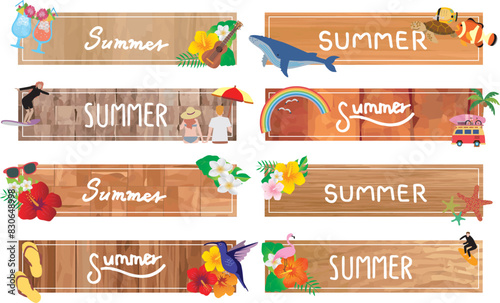 南国　バカンス　旅行　フレーム枠
