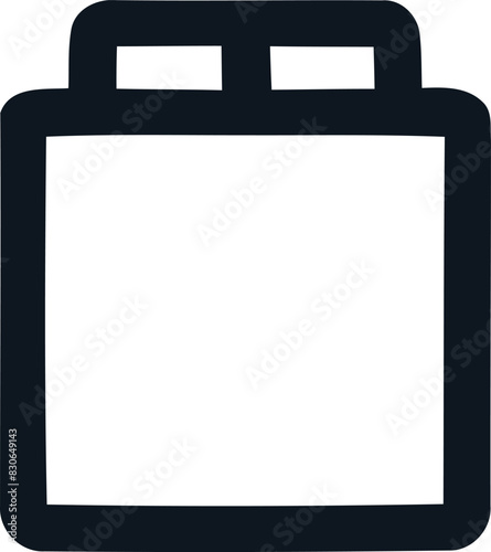 Minimalist Line Drawing Shopping Cart Icon for Digital Contexts.
