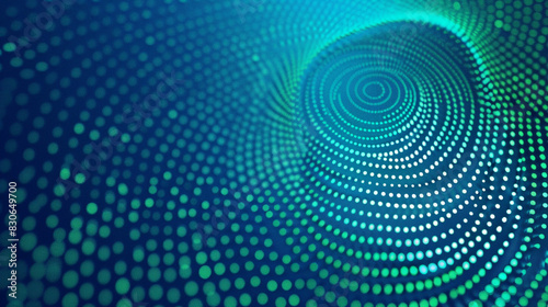 Cool azure design with emerald patterns, suitable for eco-friendly tech events,