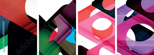 Abstract background set, showcasing a dynamic interplay of triangles. Fusion of modern design and geometric allure