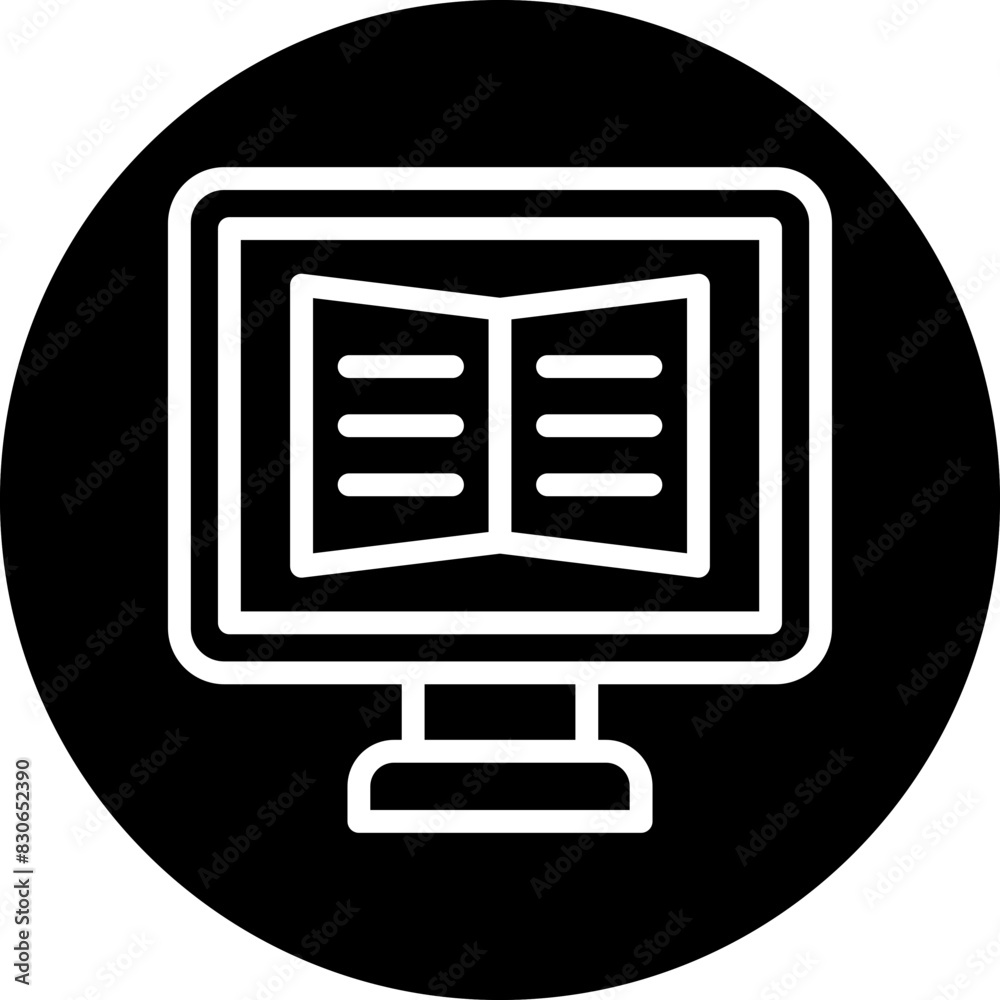 Vector Design Online Learning Icon Style Vector Design Online Learning Icon Style
