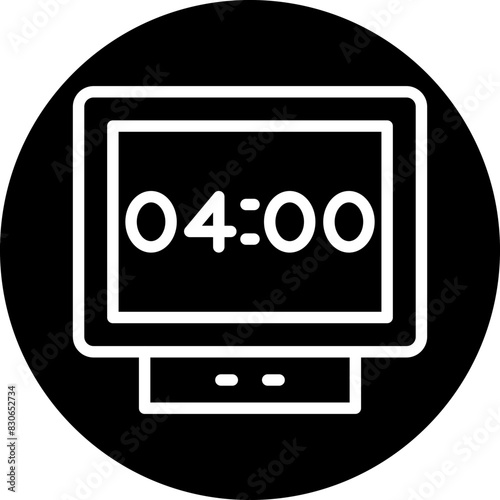 Vector Design Digital Clock Icon Style