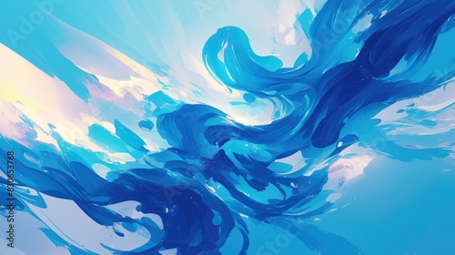 Get lost in a mesmerizing abstract design with dynamic flowing waves This creative 2d illustration is perfect for jazzing up business wallpapers book covers and prints