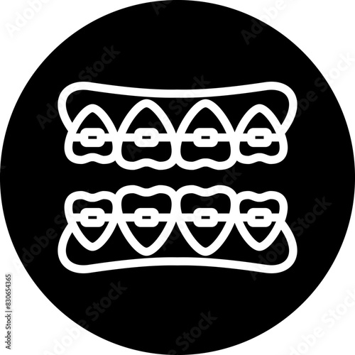 Vector Design Tooth Braces Icon Style