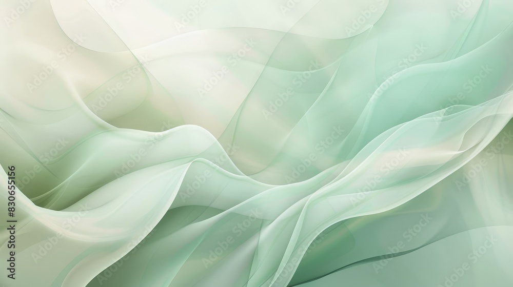 Fototapeta premium Soft ivory and mint green gradients shine in Friendship Day design gentle rays liquid textures reflecting supportive friendship background