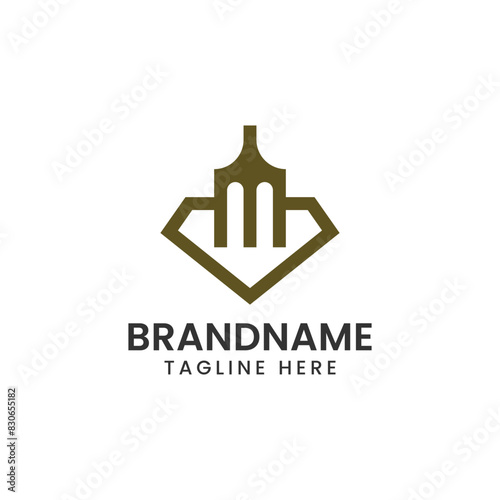 Logo Diamond Fork  Luxury design icon element vector suistable for business restaurant