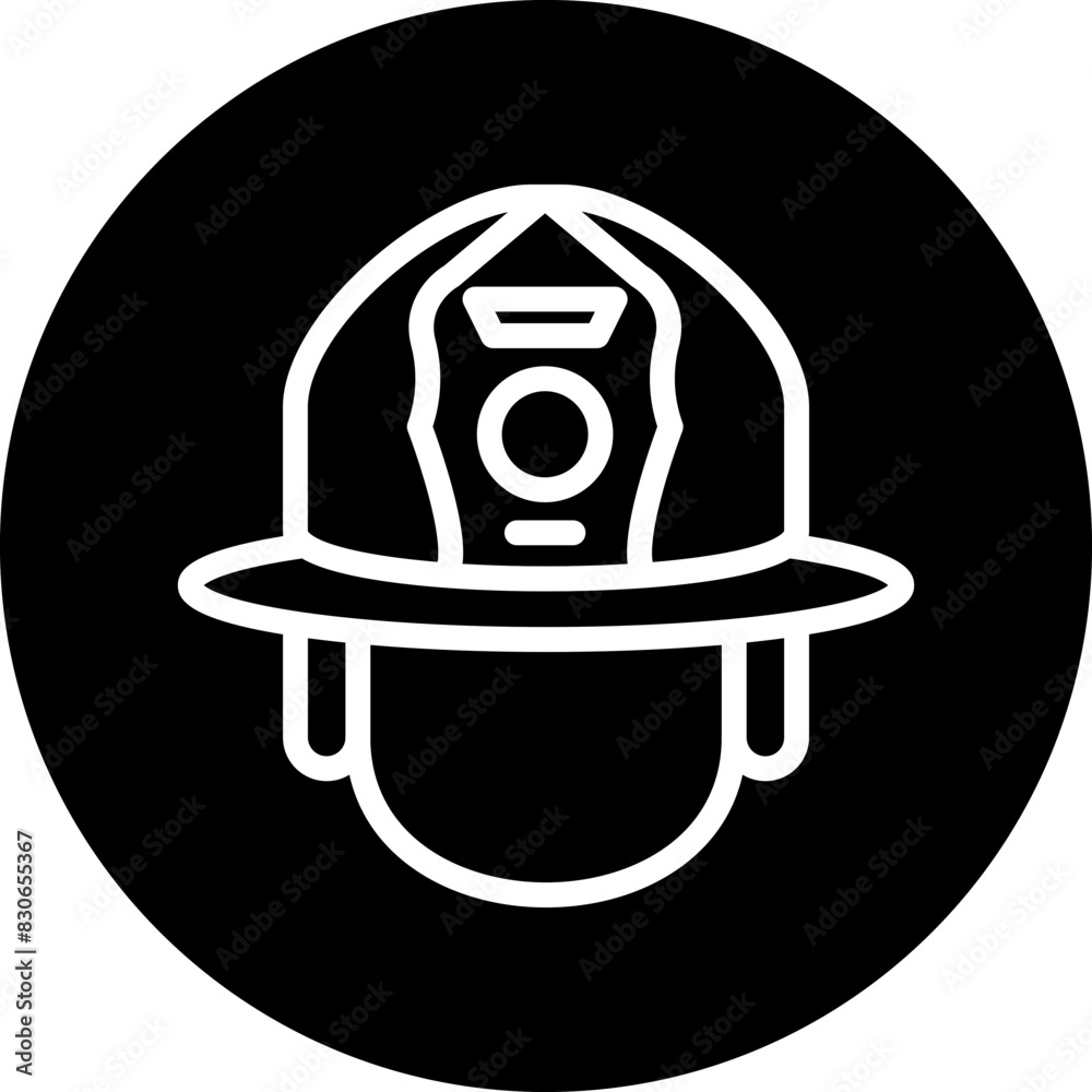 Vector Design Firefighter Helmet Icon Style