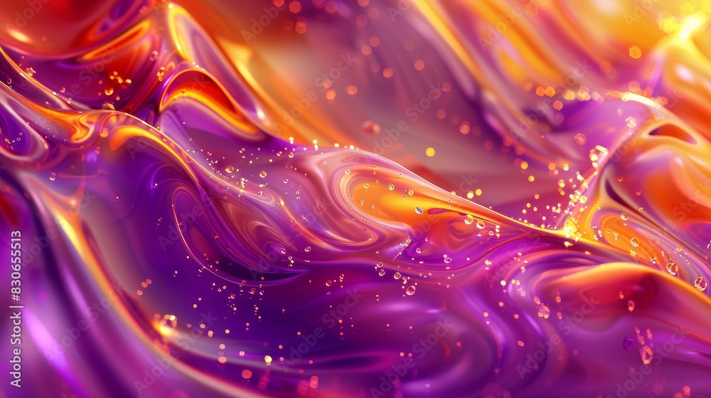 Fototapeta premium Joyful Friendship Day theme bright violet & tangerine hues sparkling effects background