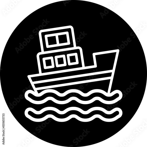 Vector Design Boat Sink Icon Style