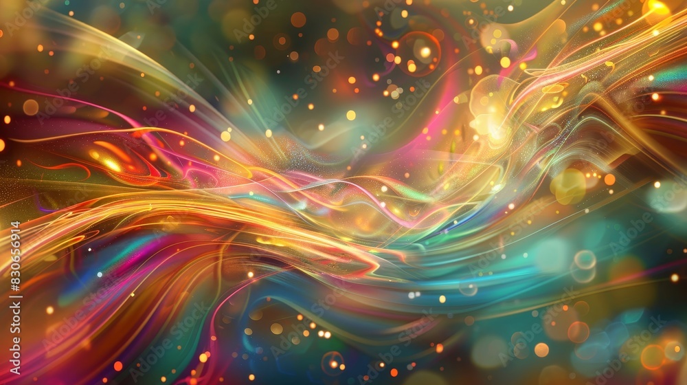 Lively Back to School with spectrum of colors twinkling effects & fluid patterns capturing multifaceted school experience background Lively Back to School with spectrum of colors twinkling effects & fluid patterns capturing multifaceted school experience background