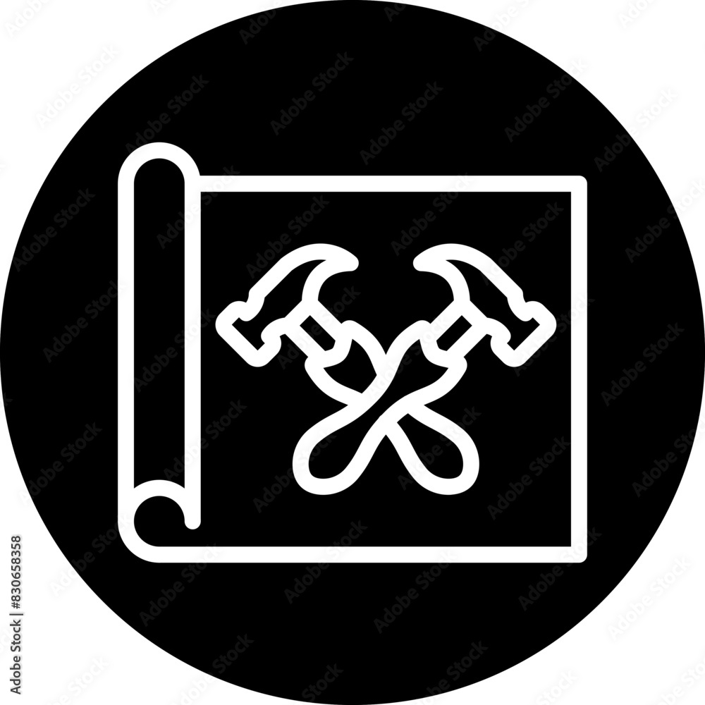Vector Design Construction Blueprint Icon Style Vector Design Construction Blueprint Icon Style