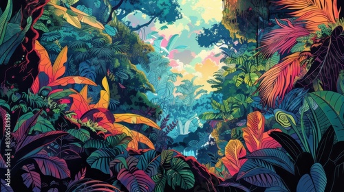 Vivid colors and shapes capture the Amazon s essence background
