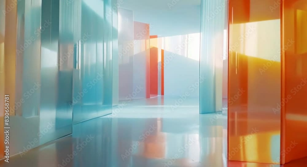 liminal space, pastel colors, empty hallway liminal space, pastel colors, empty hallway