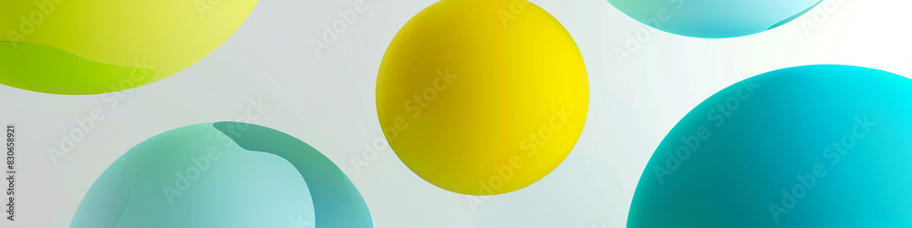 AI art, yellow and green sphere background