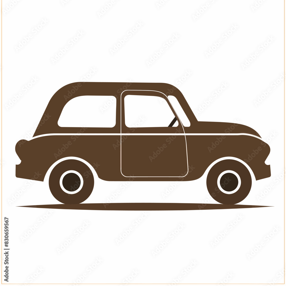 a brown and white car on a white background a brown and white car on a white background