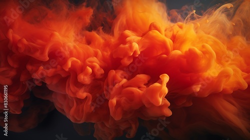 Colorful Smoke Plumes in a Dance of Reds and Oranges