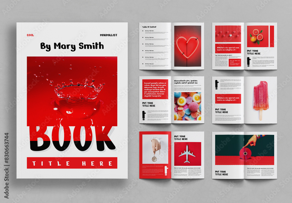 Book Layout Design Stock Template | Adobe Stock