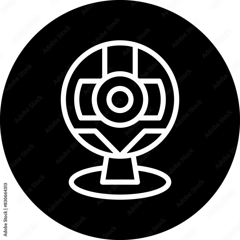 Vector Design Round Webcam Icon Style Vector Design Round Webcam Icon Style