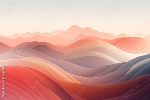 a colorful hills with a mountain in the background